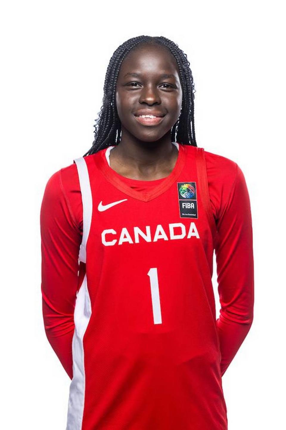 Agot Makeer averaged 17.7 points, 7.0 rebounds, 2.3 assists and 4.0 steals per game for Team Canada at the 2024 FIBA U17 Women’s Basketball World Cup this summer, where the squad won a silver medal.