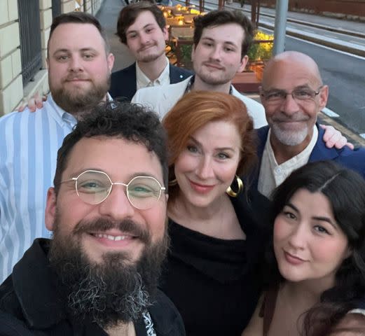 <p>COURTESY LISA ANN WALTER</p> Lisa Ann Walter in Italy in summer 2023 with (clockwise from top) son Spencer, son Simon, ex-husband Sam, daughter Delia, son Jordan and Delia’s boyfriend Conor