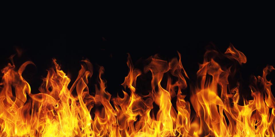 A stock image showing flames