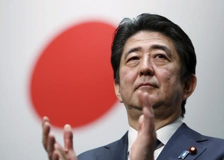 Japan's Prime Minister Shinzo Abe in Tokyo, Japan, March 13, 2016. REUTERS/Yuya Shino