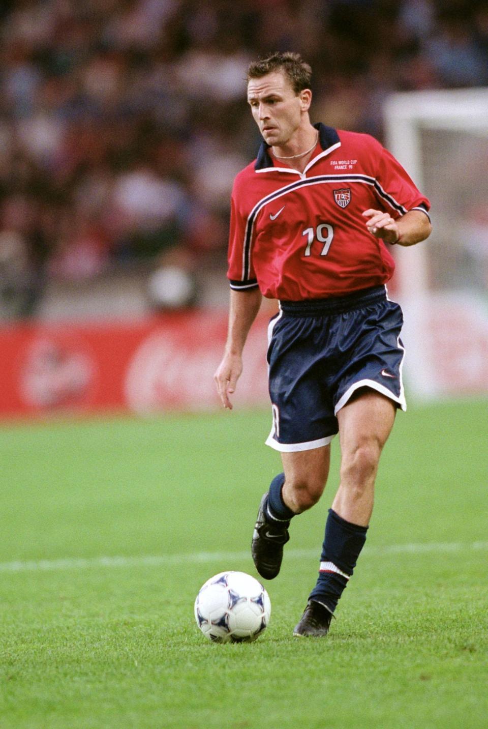 <h1 class="title">Soccer - World Cup France 98 - Group F - Germany v USA</h1><cite class="credit">Michael Steele - EMPICS/Getty Images</cite>