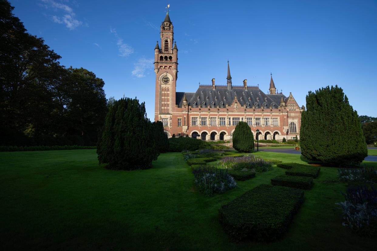 View of the Peace Palace which houses World Court where Ukraine’s legal battle against Russia over allegations of genocide (Copyright 2023 The Associated Press. All rights reserved)