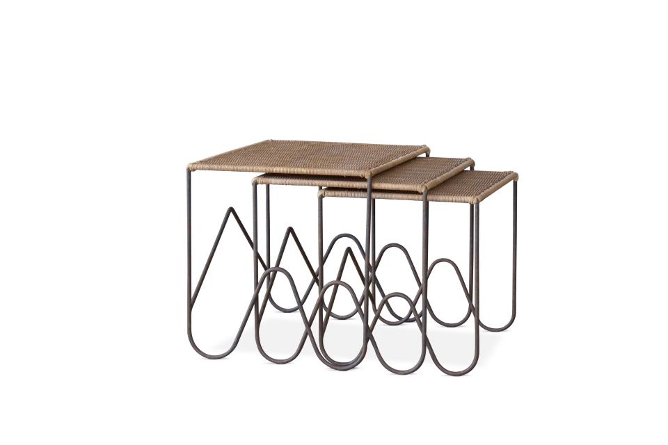 Wicker Nesting Tables from Hollywood at Home