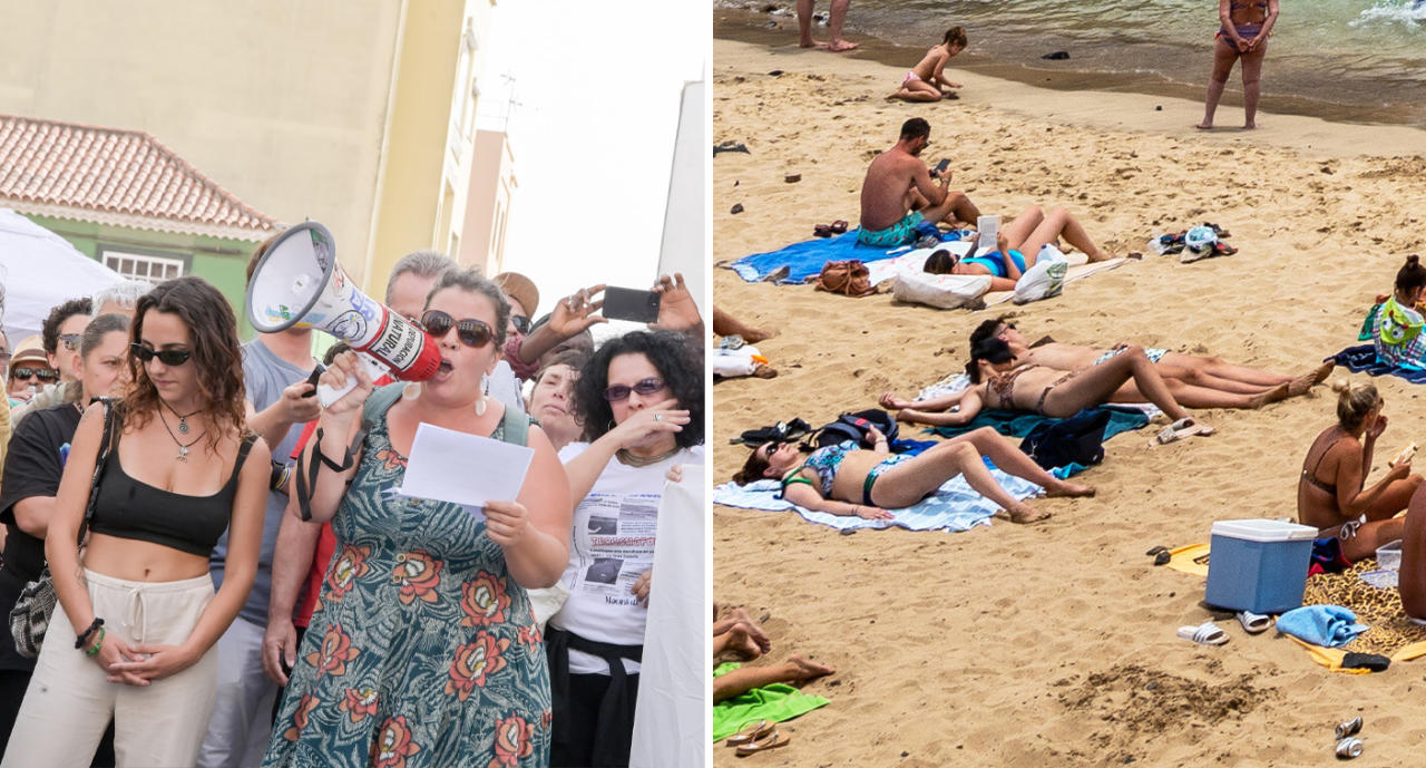 Locals in the Canary Islands have had enough. Source: Getty