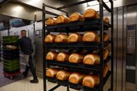 An employee works at a bakery in Hoevelaken