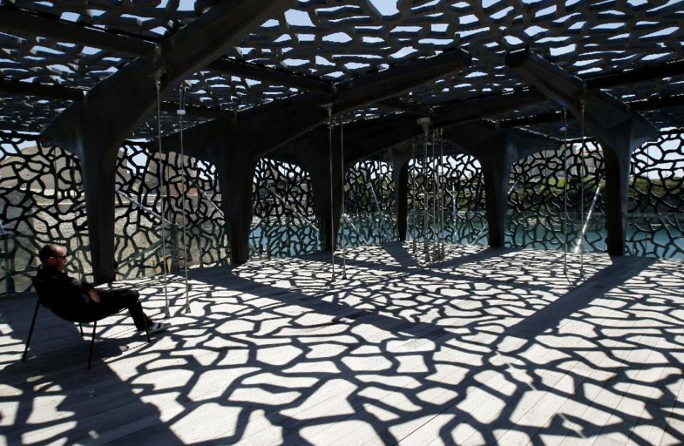 This photo taken Monday June 3, 2013, shows a view of the Museum of European and Mediterranean Civilizations at the Fort Saint-Jean, in Marseille, southern France. The museum that cost over 200 million euros ($260 million), is being inaugurated by French President Francois Hollande on Tuesday, and is the center piece of Marseille's turn as the European Capital of Culture for 2013, which aims to attract 10 million visitors this year. (AP Photo/Claude Paris)