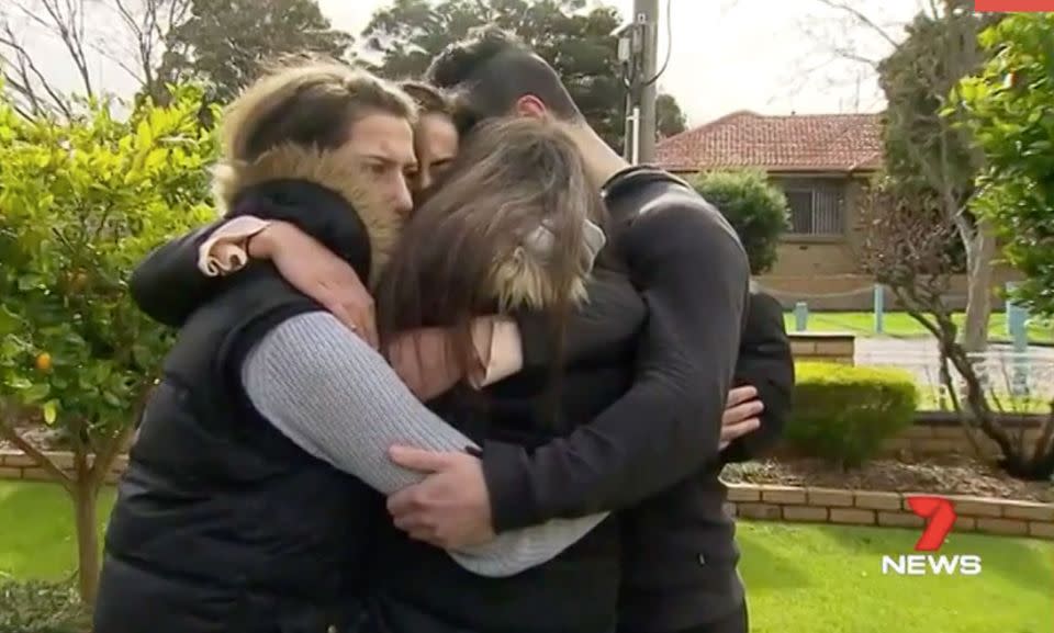 Her devastated family. Source: 7 News