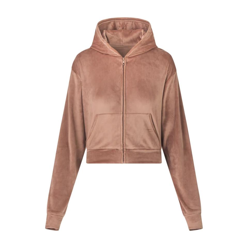 Skims Velour Track Hoodie