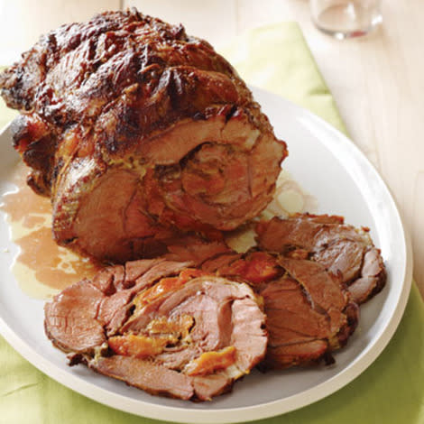 Grilled Apricot-stuffed Leg of Lamb