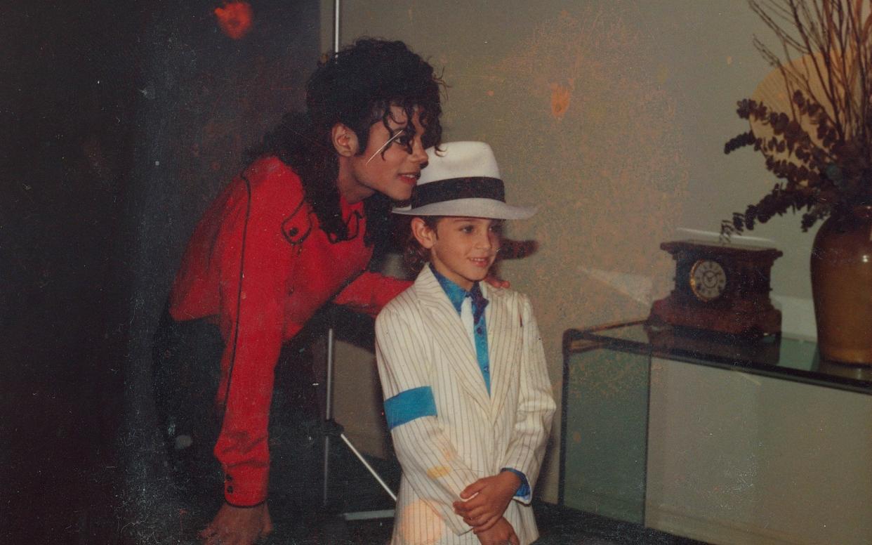 Michael Jackson and a young Wade Robson, in a photograph used in Leaving Neverland - All photos are copyrighted and may be used by press only for the purpose of news or editorial covera