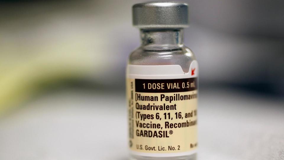 PHOTO: A bottle of the Human Papillomavirus vaccination is seen at the University of Miami Miller School of Medicine in Miami, FL, Sep. 21, 2011. (Joe Raedle/Getty Images)