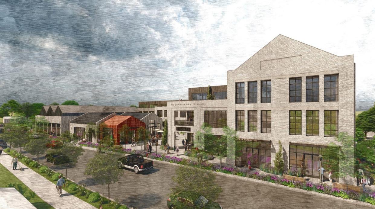 A conceptual rendering shows the Ashwood 12 South retail and office project, currently under construction in Nashville's 12 south neighborhood.