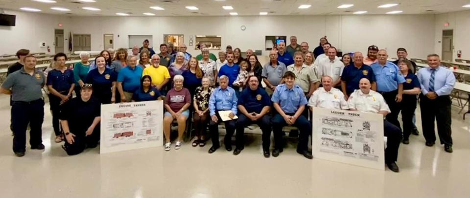 Attendees of the capital kick-off campaign for Southeastern Adams Volunteer Emergency Services pose for a photo, Sept. 21, 2023, in Conewago Township.