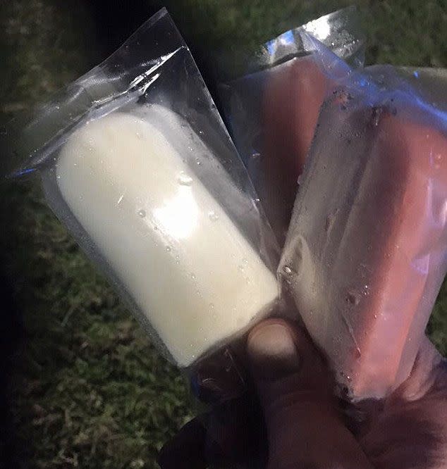 This man was given ice blocks after the event ran out of 5-star desserts. Photo: Facebook/Paul Harper-Jones