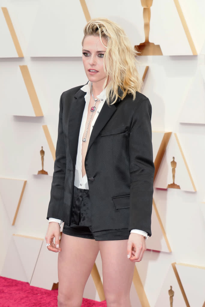 How cool does Stewart look in her Chanel shorts? (Photo by Jeff Kravitz/FilmMagic)