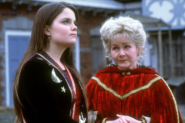 <p>Cinematic / Alamy</p> Kimberly J. Brown and Debbie Reynolds in 2001's 'Halloweentown II: Kalabar's Revenge'