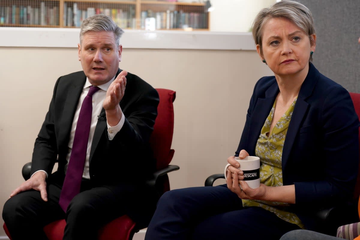 Yvette Cooper (right) distanced herself from the Labour attack ad (PA Wire)