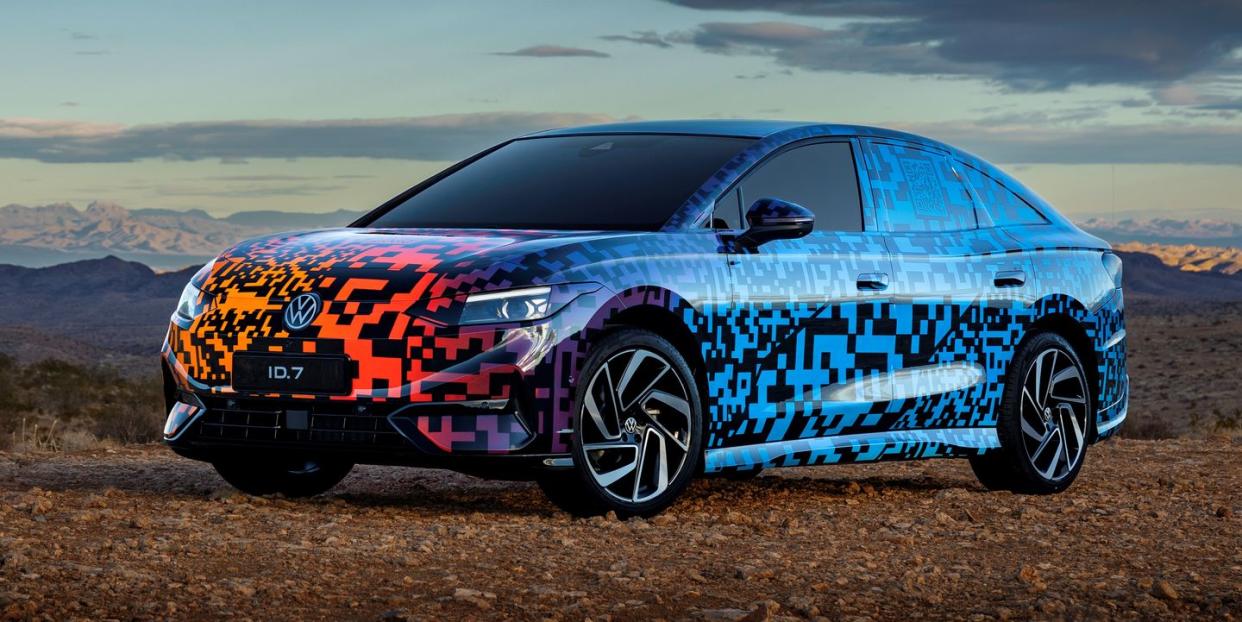 2024 volkswagen id7 camouflaged prototype ces