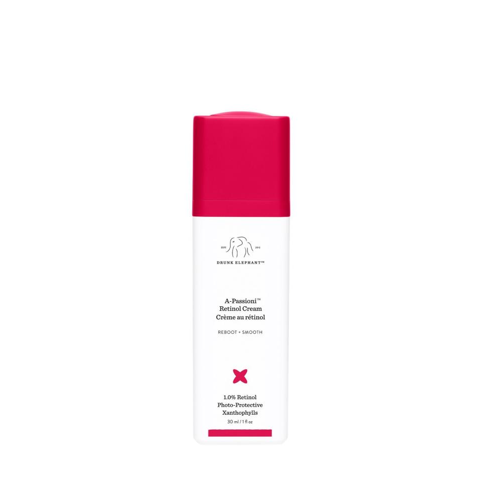 <p><strong>Drunk Elephant</strong></p><p>drunkelephant.com</p><p><strong>$74.00</strong></p><p><a href="https://www.drunkelephant.com/collections/shop/products/a-passioni-retinol-cream" rel="nofollow noopener" target="_blank" data-ylk="slk:Shop Now;elm:context_link;itc:0;sec:content-canvas" class="link ">Shop Now</a></p><p>It's time to finally commit to starting a retinol routine. If you're a newbie to this ingredient, this version from Drunk Elephant is gentle enough for beginners. Just remember to start slow and work your way up to using it more often.</p>