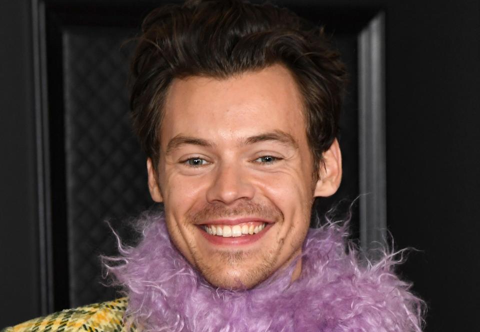 Photo of Harry Styles at the 2021 BRIT Awards