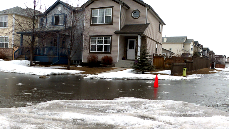 Calgary's freeze-thaw cycle turns some homes into lakefront property