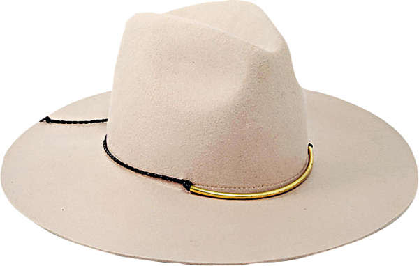 Felt Fedora Hat With Metal Band（asos）特價 $102、原價$264