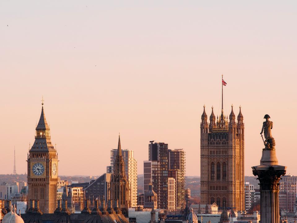 The London skyline.