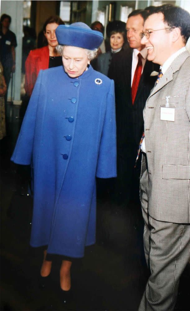 Queen Elizabeth and Dr. Peter Fisher
