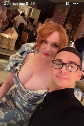 <p>Christian Siriano/instagram</p> Hendricks and Siriano