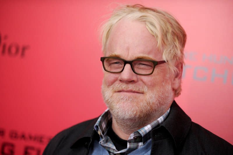 Philip Seymour Hoffman arrives on the red carpet at the "Hunger Games: Catching Fire" New York Premiere at AMC Lincoln Square Theater in New York City on November 20, 2013. The actor died February 2, 2014. File Photo by Dennis Van Tine/UPI