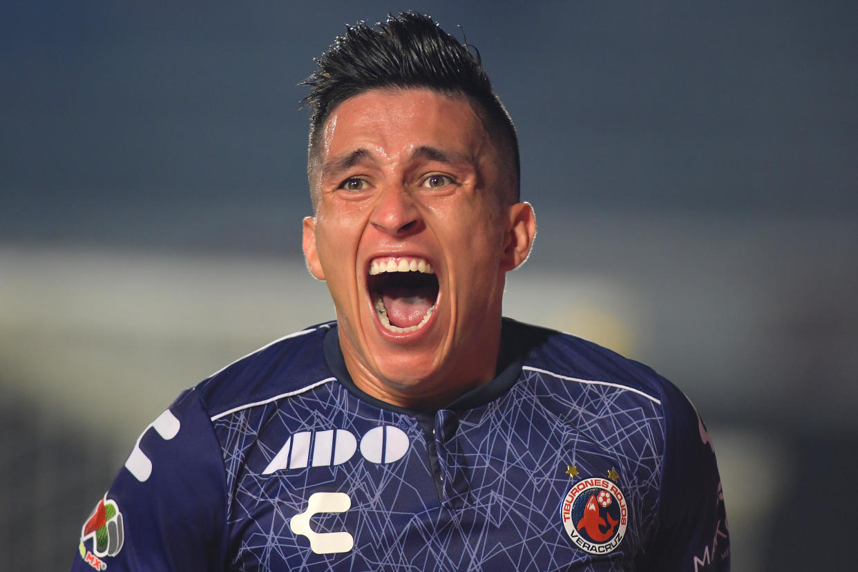 El jugador de Veracruz, Bryan Carrasco. / Foto: Jam Media