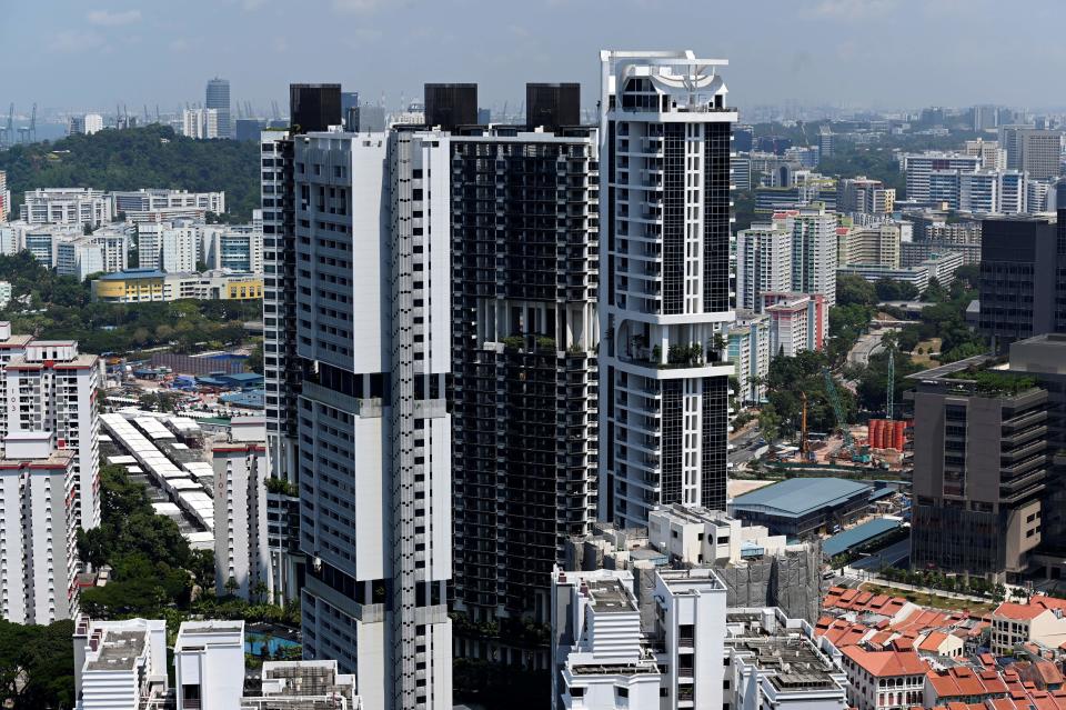 This photograph taken on August 19, 2019 shows an overview of highrise private condominiums in Singapore. - From luxury apartments in Singapore to Malaysian seafront condos, Hong Kongers are increasingly leaving the city to buy property in Southeast Asia, demoralised by increasingly violent protests as well as the China-US trade war. (Photo by Roslan RAHMAN / AFP) / TO GO WITH HongKong-China-SEAsia-politics-unrest-property,FOCUS by Sam Reeves and Catherine Lai (Photo by ROSLAN RAHMAN/AFP via Getty Images)