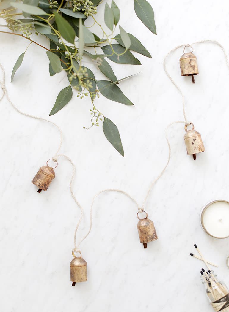 DIY Tin Bell Garland