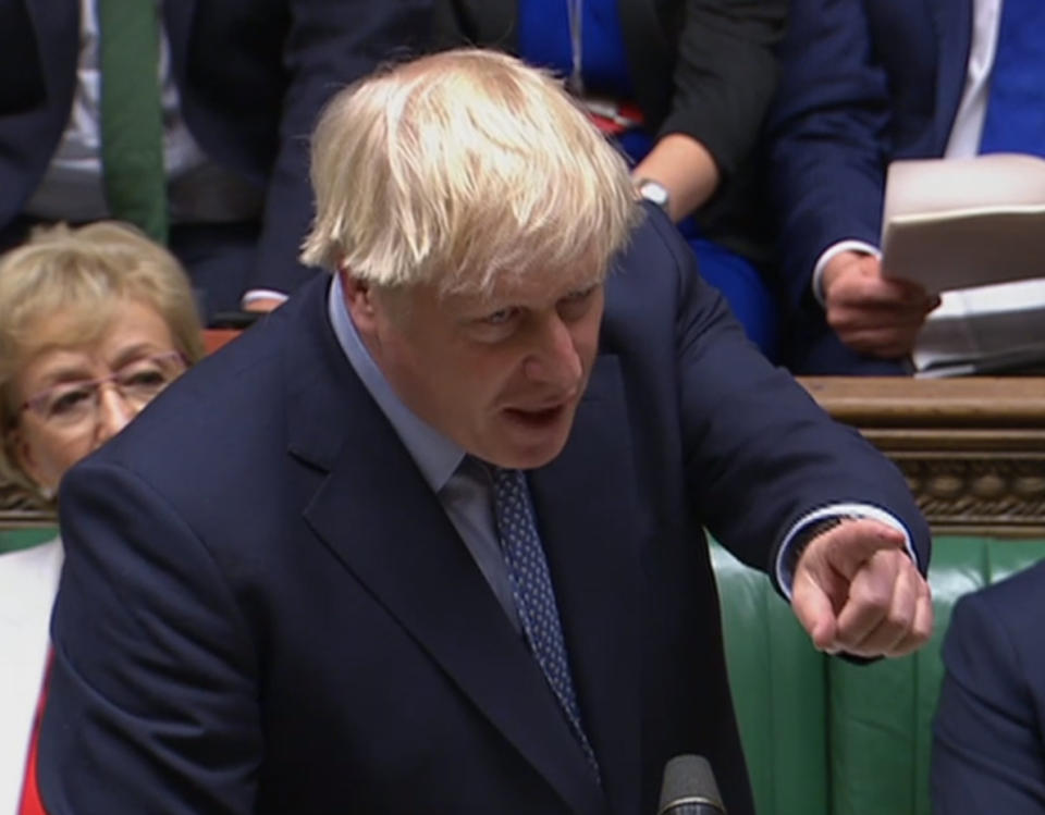 Prime Minister Boris Johnson speaks in the House of Commons, London, after judges at the Supreme Court ruled that his advice to the Queen to suspend Parliament for five weeks was unlawful.