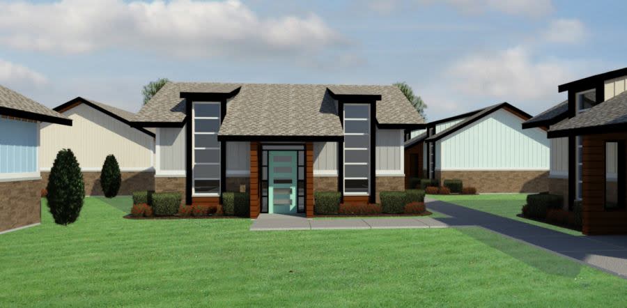 A concept rendering of the types of homes to be built as part of the $8.5-million project. (Community Home Partners)