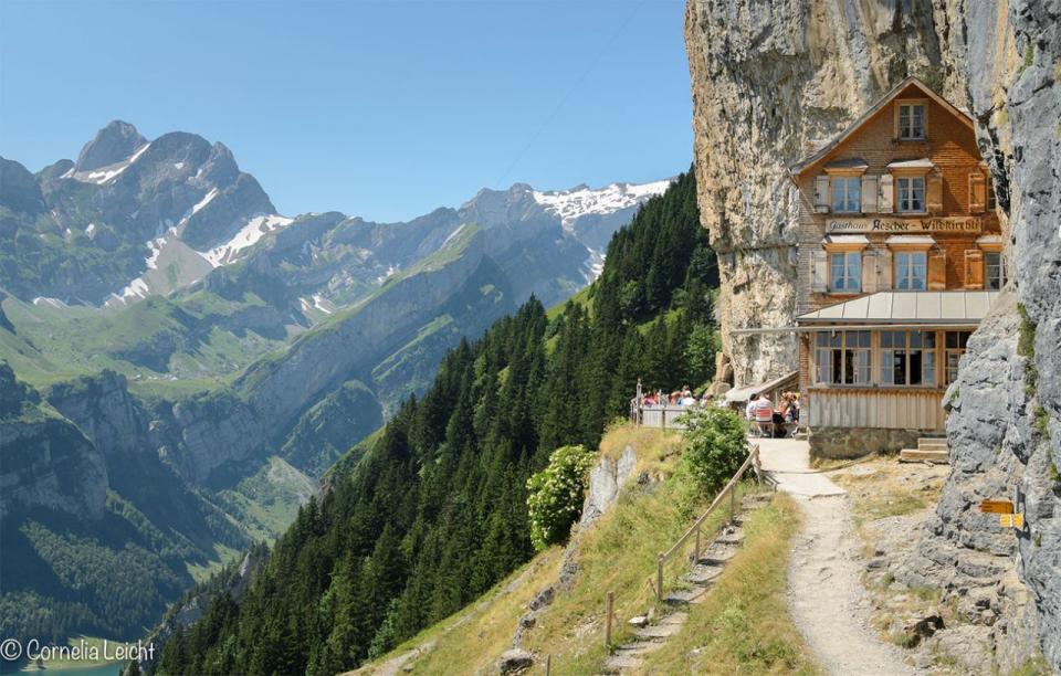 La Berggasthaus Aescher Wildkirchli, Suisse