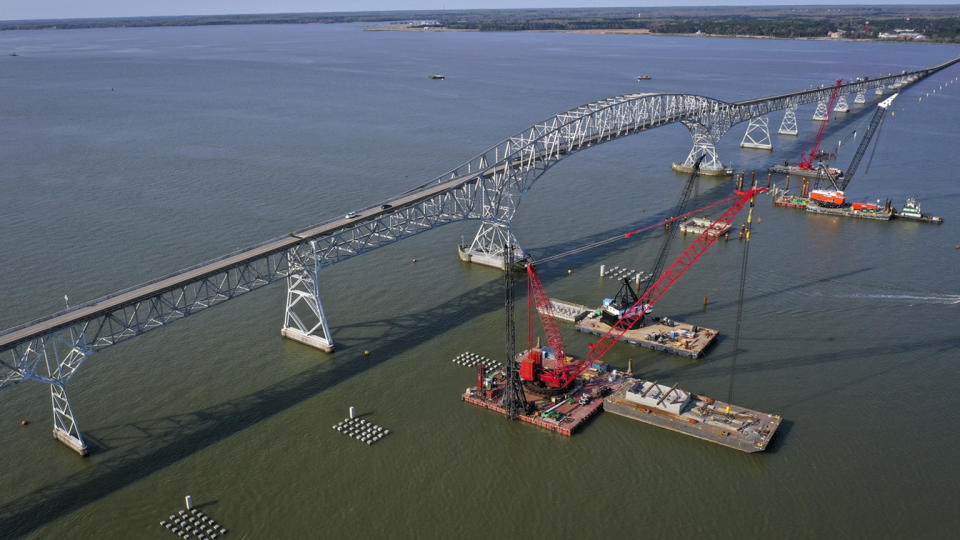 construction continues on a new $463 million Nice/Middleton Bridge