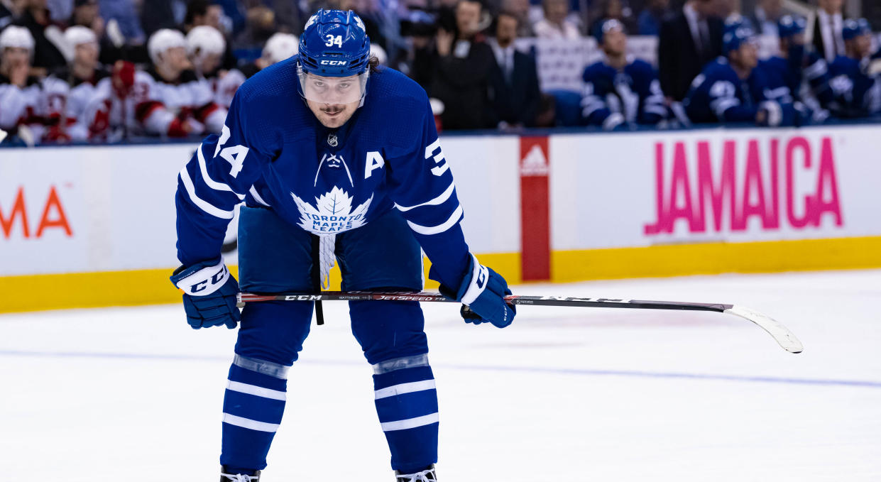 Toronto Maple Leafs centre Auston Matthews will not be on the ice at the 2020 NHL All-Star Game. (Photo by Julian Avram/Icon Sportswire via Getty Images)