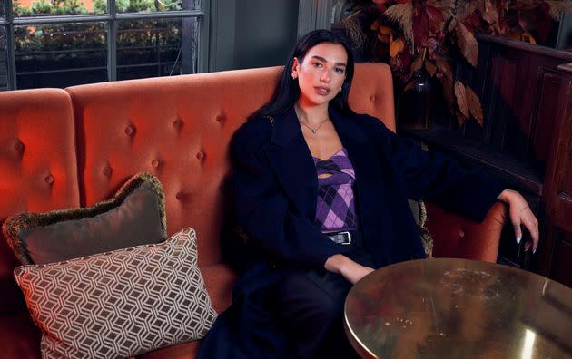 Dua Lipa on the set of her new Disney+ documentary Camden