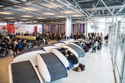 The GoSleep pods at Finland's Helsinki Airport - Credit: gosleep