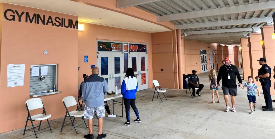 An emergency shelter opened at Palm Beach Gardens High School Wednesday morning.