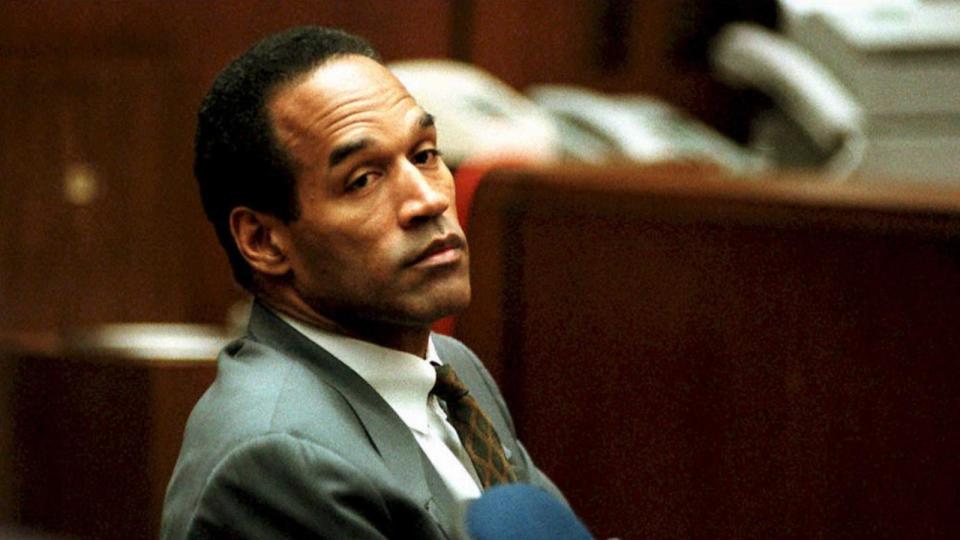 PHOTO: O. J. Simpson sits in Superior Court in Los Angeles on Dec. 8, 1994 during an open court session where Judge Lance Ito denied a media attorney's request to open court transcripts from a Dec. 7 private meeting involving prospective jurors.  (Pool/AFP via Getty Images, FILE)