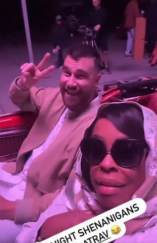 <p>Niecy Nash/Instagram</p> Travis Kelce and Niecy Nash-Betts on set