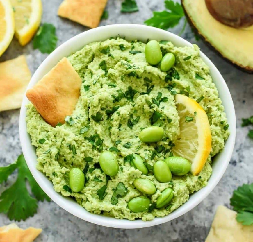 Edamame-Avocado Hummus from Cotter Crunch