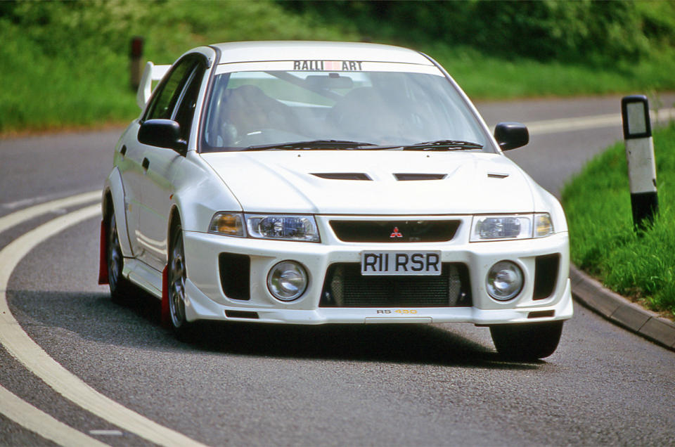 <p>With the fifth-generation of the Japanese performance legend that need only be referred to by the cognoscenti as the ‘Evo’, Mitsubishi’s loopy turbo saloon got serious. This was when the car got its famously steroidal flared-arch styling, some proper bucket seats, widened tracks, proper Brembo brakes and an engine upgrade (to <strong>275lb ft</strong> of torque). It was the last version of the car before Mitsubishi UK started official imports, and so arguably the canniest of the Evos to go bargain-hunting for.</p><p><strong>We found: </strong>1998 Mitsubishi Lancer Evo V 2.0, 112,000 miles - £18,000</p><p><strong>How many left?:</strong> Around 130</p>