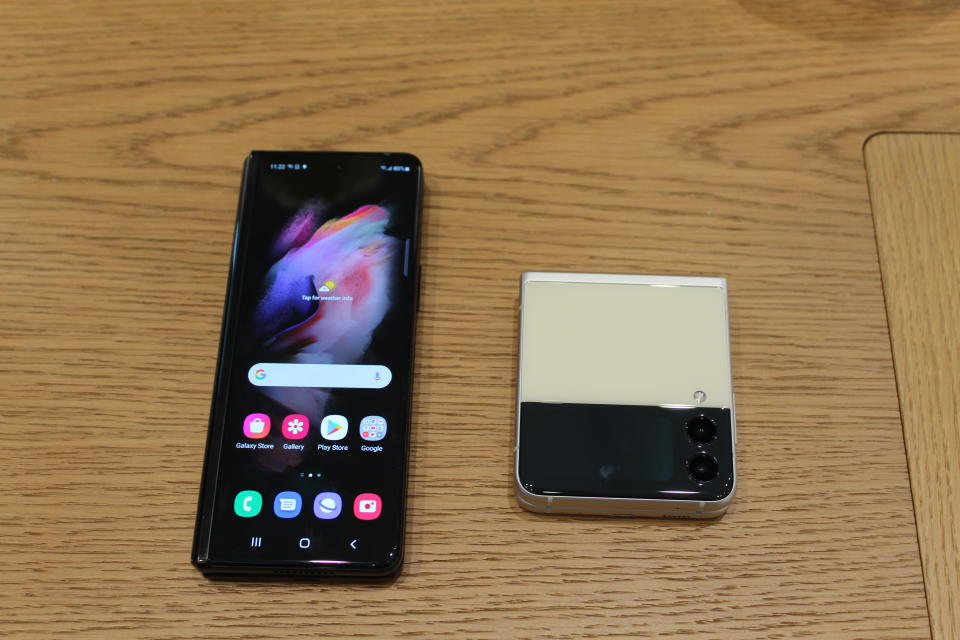 The Samsung Galaxy Z Fold3 and Z Flip3