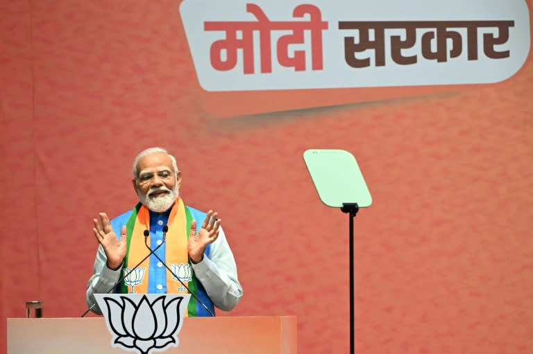 The BJP launched its manifesto, wading into a polarising debate by reaffirming its stand on a uniform civil code which would standardise laws for personal matters across faiths (Sajjad HUSSAIN)