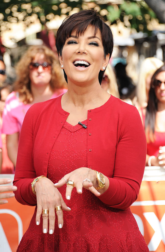 Kris Jenner can accessorize her hair with a million rings.