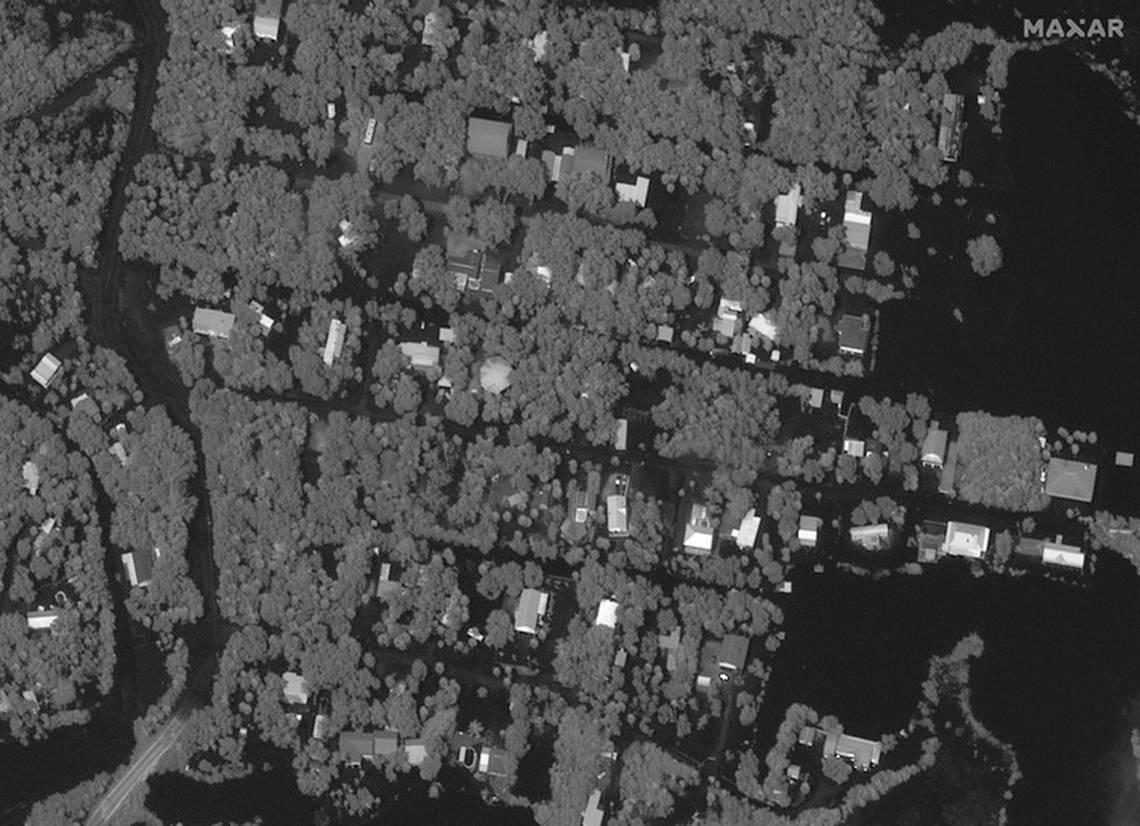 This is how a section of Ozello, Florida looked after Hurricane Idalia on Aug. 30, 2023. Satellite image ©2023 Maxar Technologies.