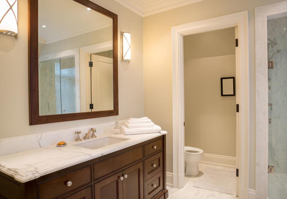 10) Frame a bathroom mirror